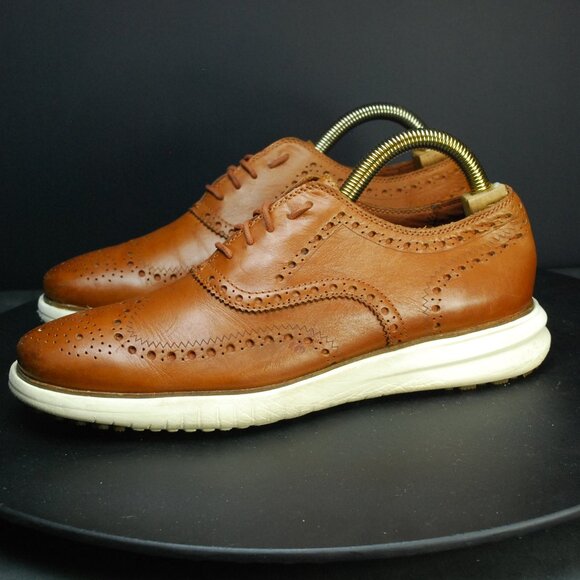 Cole Haan Brown Leather Wingtip Oxfords Lace Up main image 6